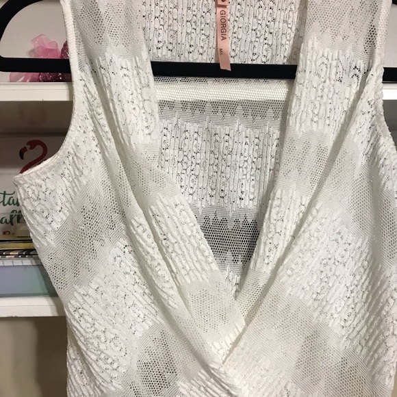 GIORGIA SHEER SHORT SLEEVE BODYSUIT - Picture 2 of 3